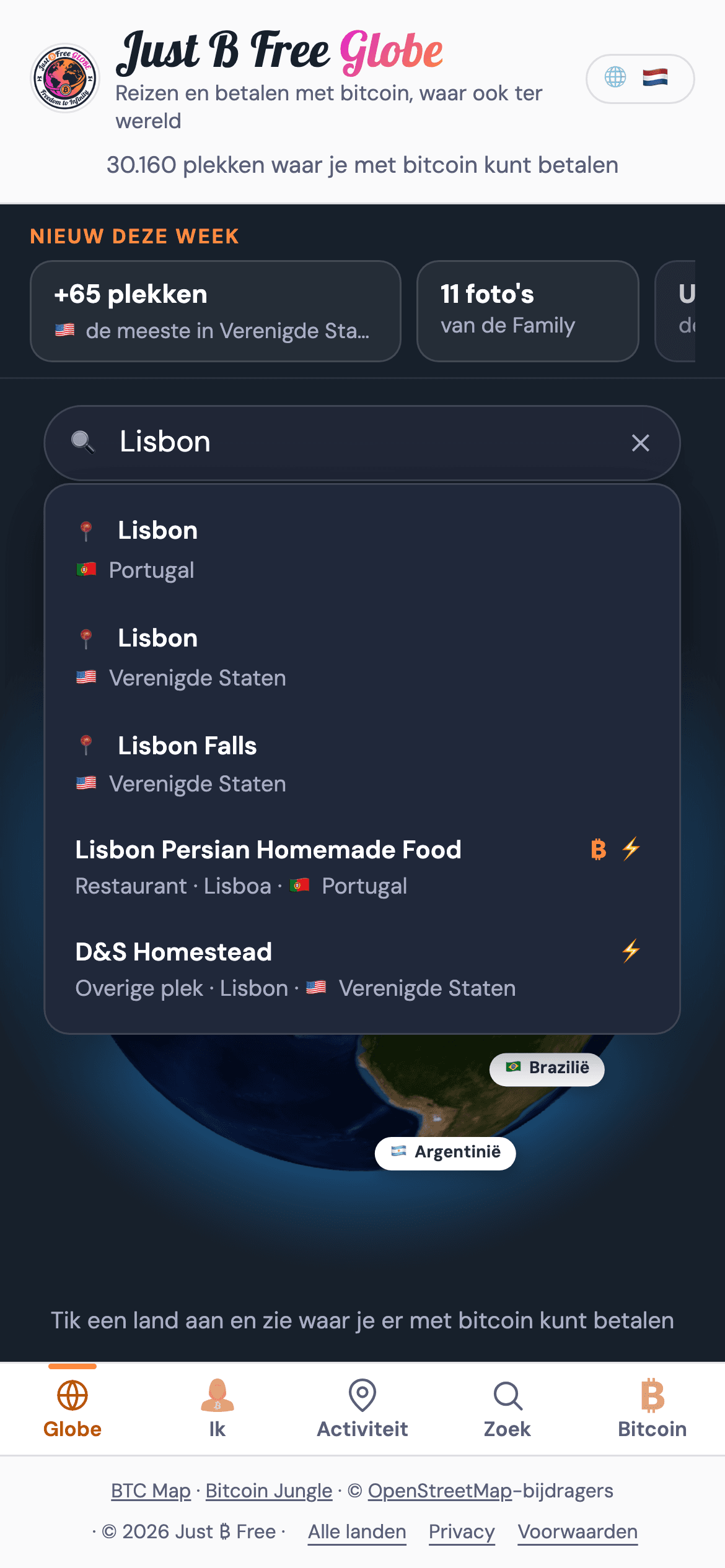 Zoek een stad